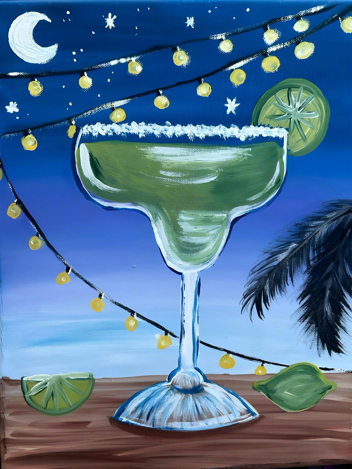Margarita under the Moonlight Paint Night | Event in Seabrook | AllEvents