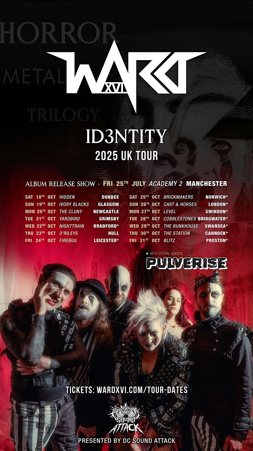 WARD XVI ID3 tour 2025- Facebar Reading, 27 October | Event in Reading | AllEvents