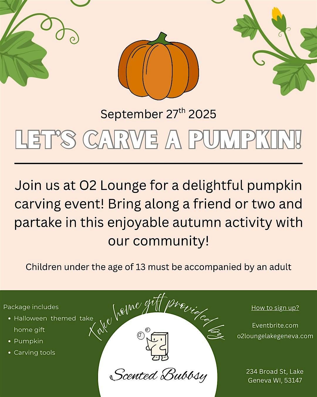 Carve A Pumpkin, 27 September | Event in Lake Geneva | AllEvents
