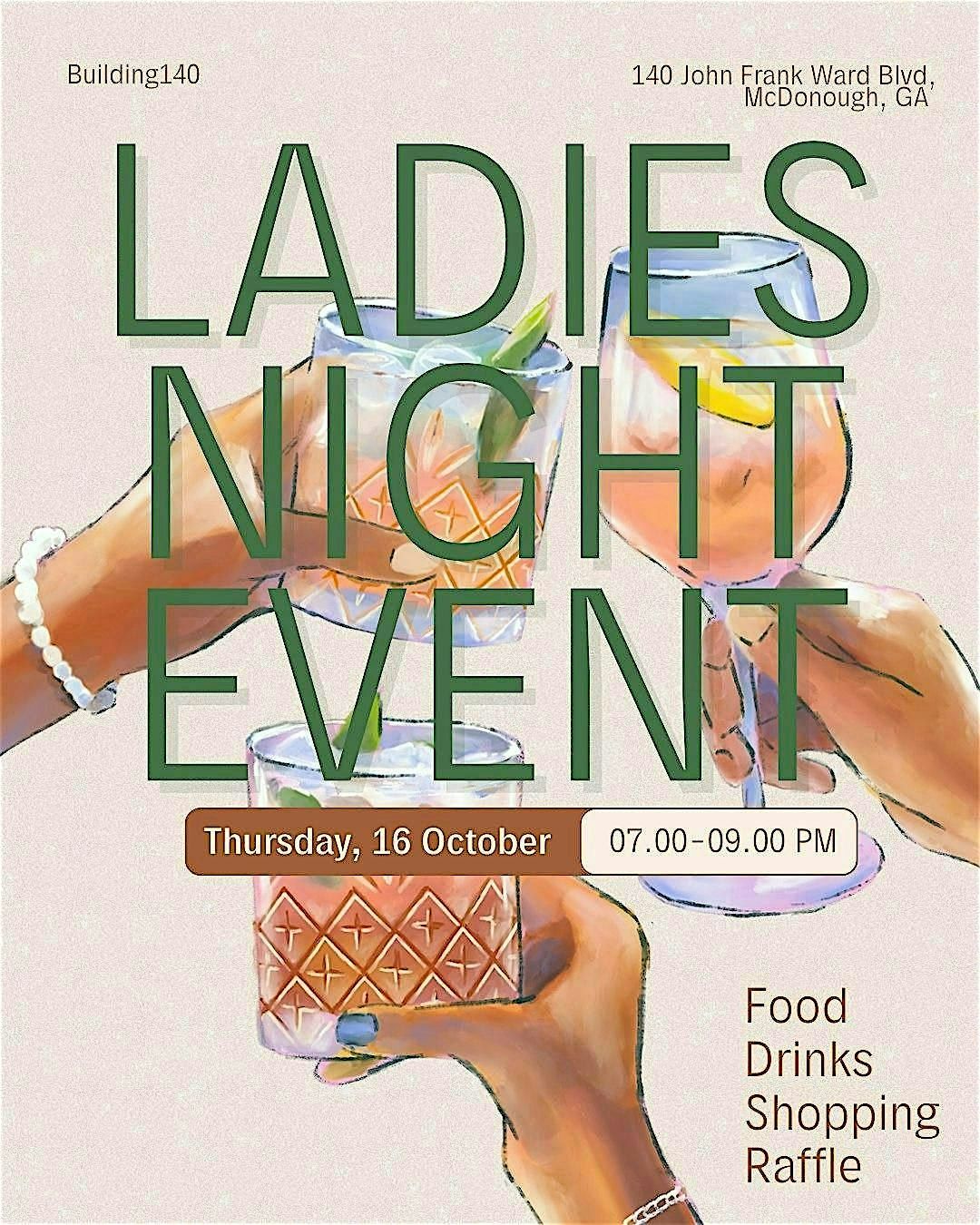 Ladies Night Out at Building 140!, 16 October | Event in McDonough | AllEvents