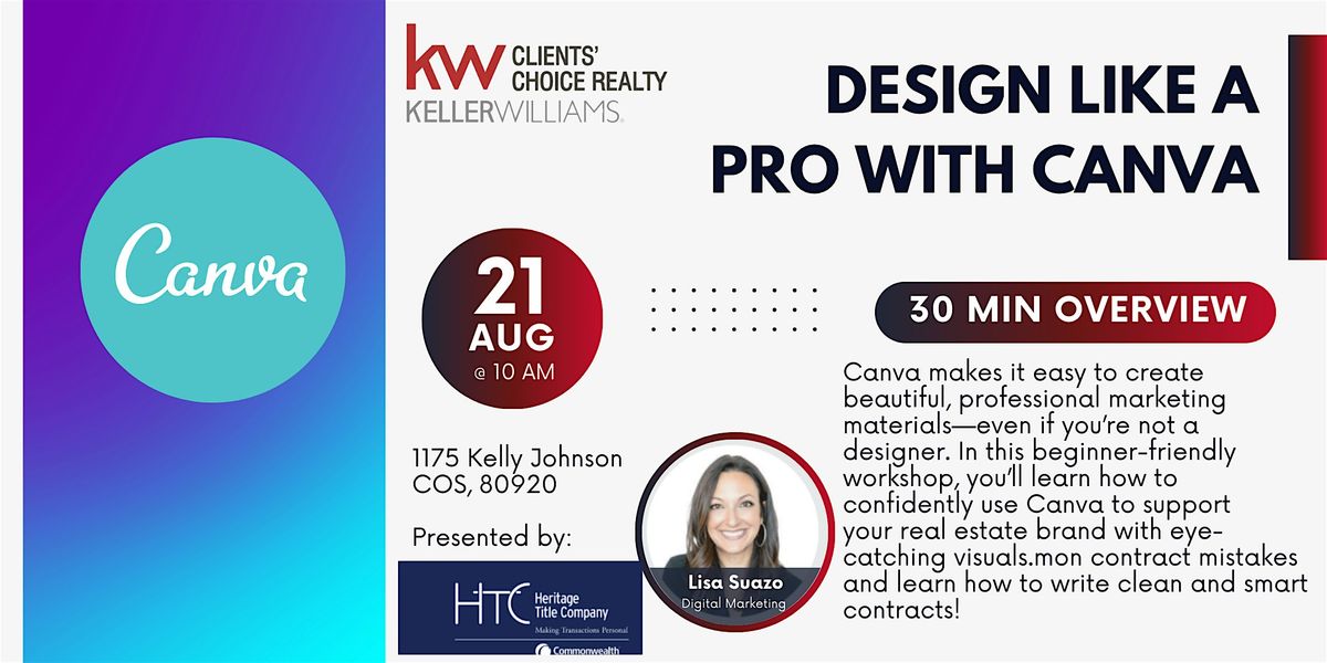 Design like a Pro with Canva, 21 August | Event in Colorado Springs | AllEvents