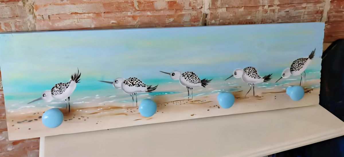 Sandpiper Wall Hanging Rack - Acrylic Painting Class, 16 August | Event in Ormond Beach | AllEvents