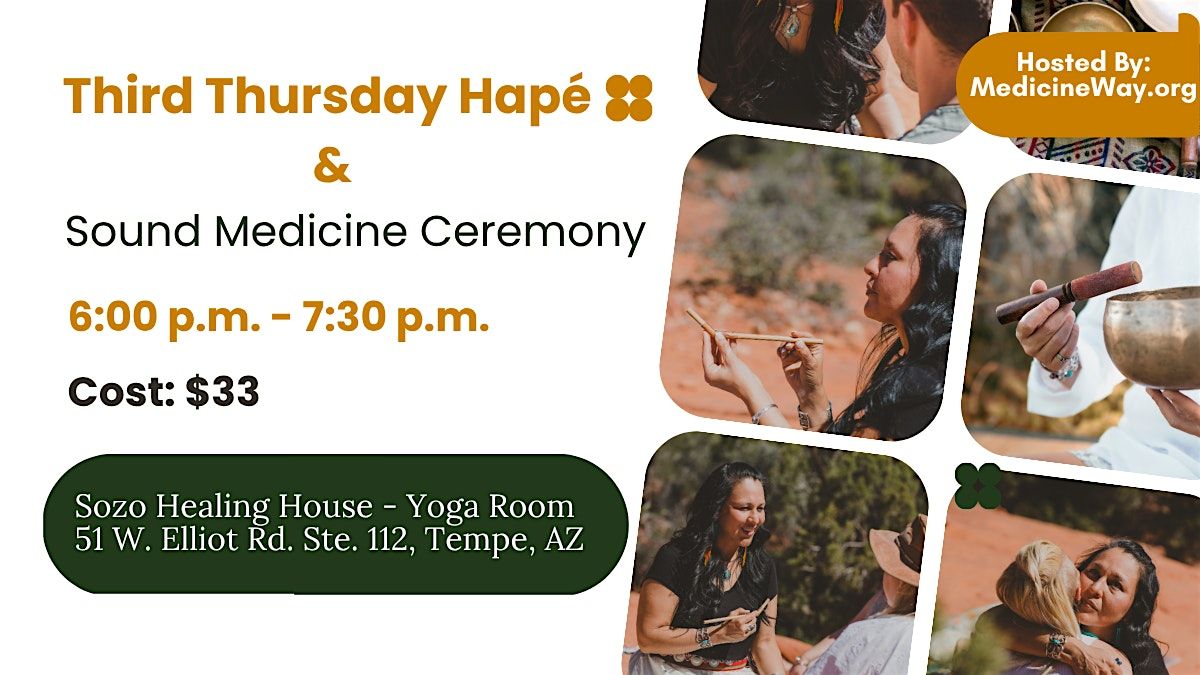 Third Thursday Hapé & Sound Ceremony, 21 August | Event in Tempe | AllEvents
