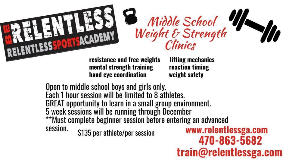 Monday Advanced Middle School Weight Training Clinic Relentless monday-advanced-middle-school-weight-training-clinic-relentless