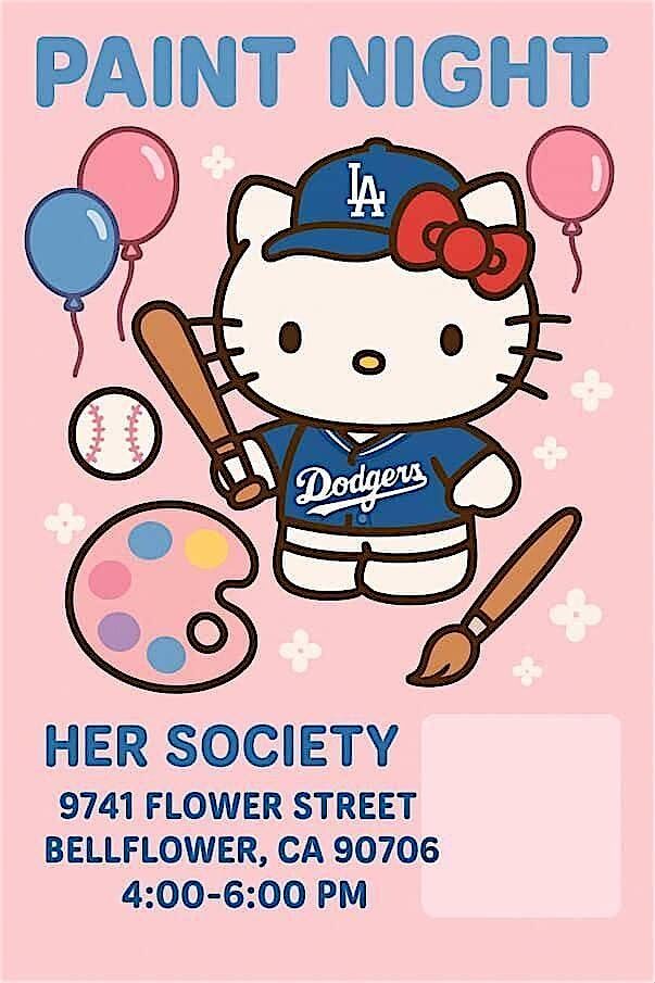 Dodger Hello Kitty Sip + Paint All ages, 14 June | Event in Bellflower | AllEvents