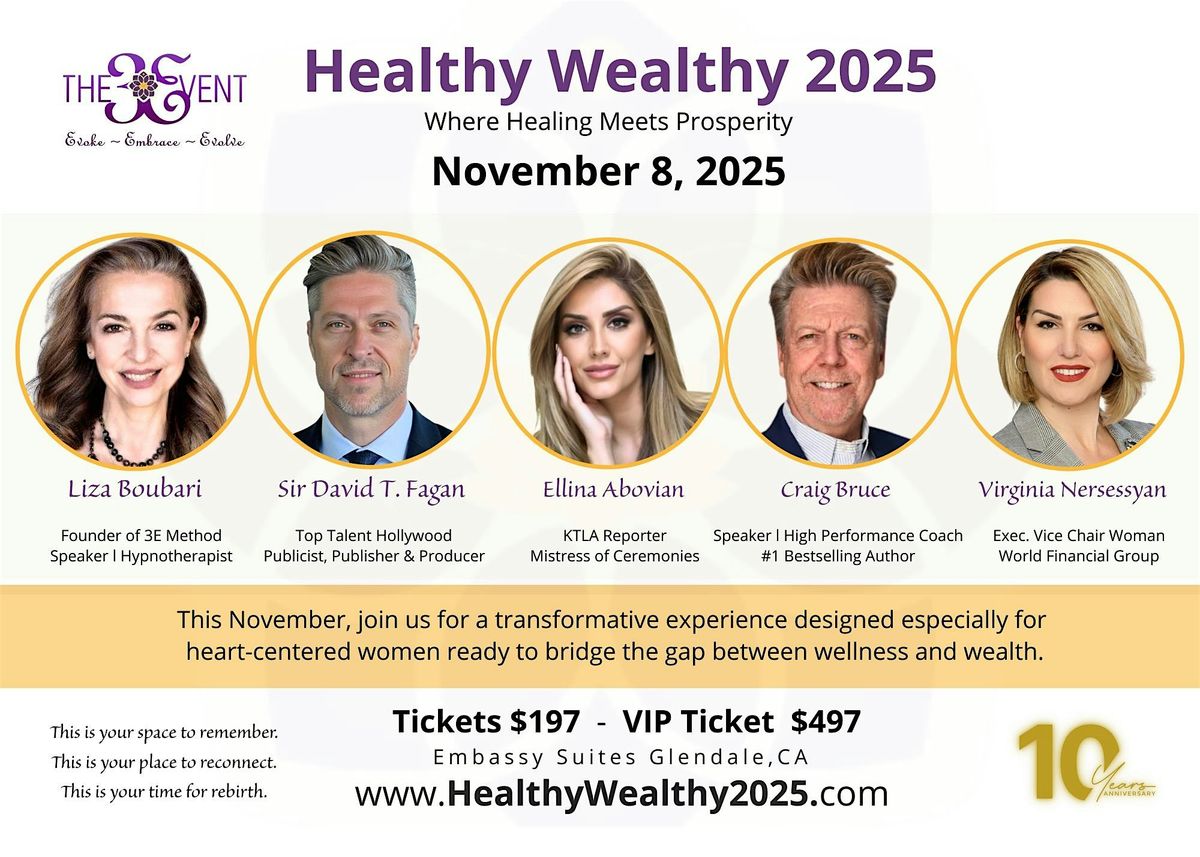 Women’s Wellness & Wealth – 3E 2025, 8 November | Event in Glendale | AllEvents