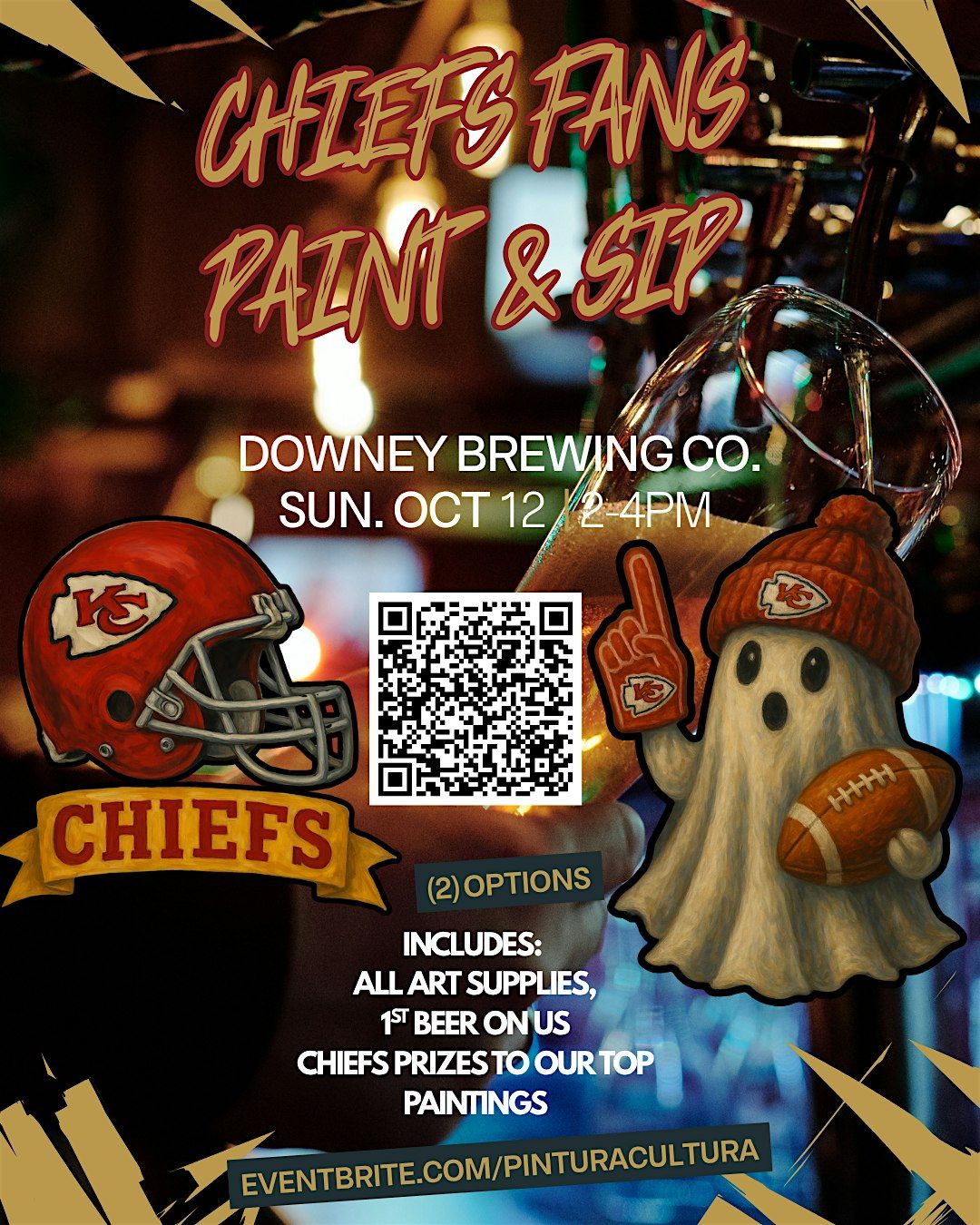 Chiefs fans paint & sip!, 12 October | Event in Downey | AllEvents