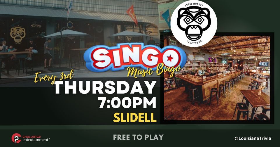SINGO Music Bingo at Brass Monkey Draught Emporium, The Brass Monkey