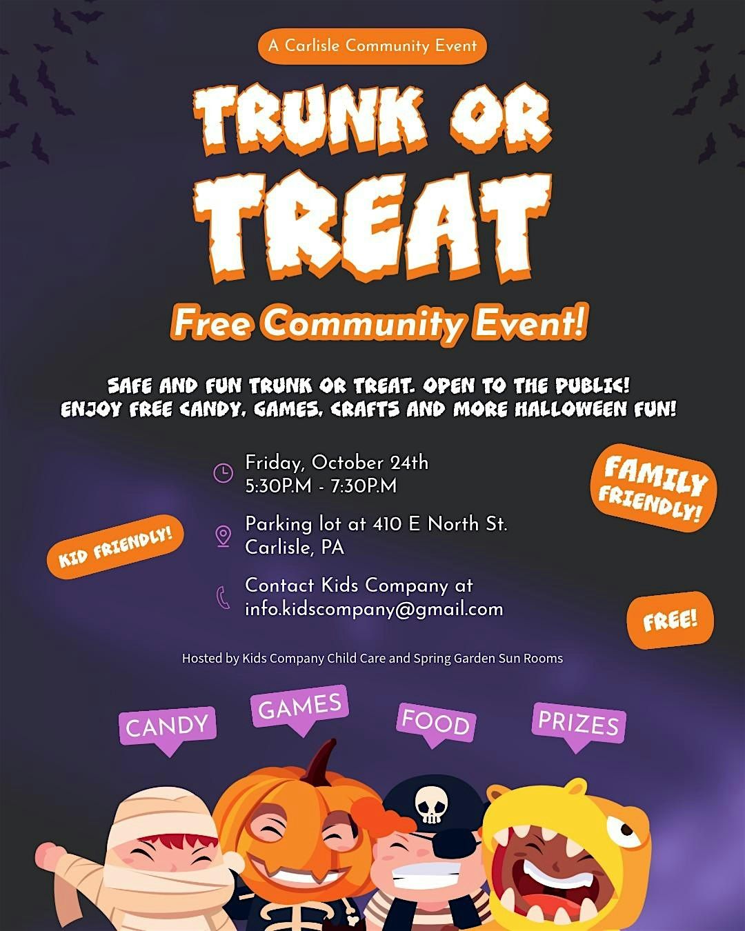 Trunk or Treat Free Community Event, Carlisle PA, 24 October | Event in Carlisle | AllEvents