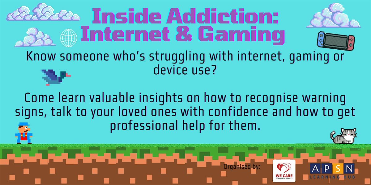 Inside Addiction: Internet & Gaming, 23 August | Event in Queenstown | AllEvents