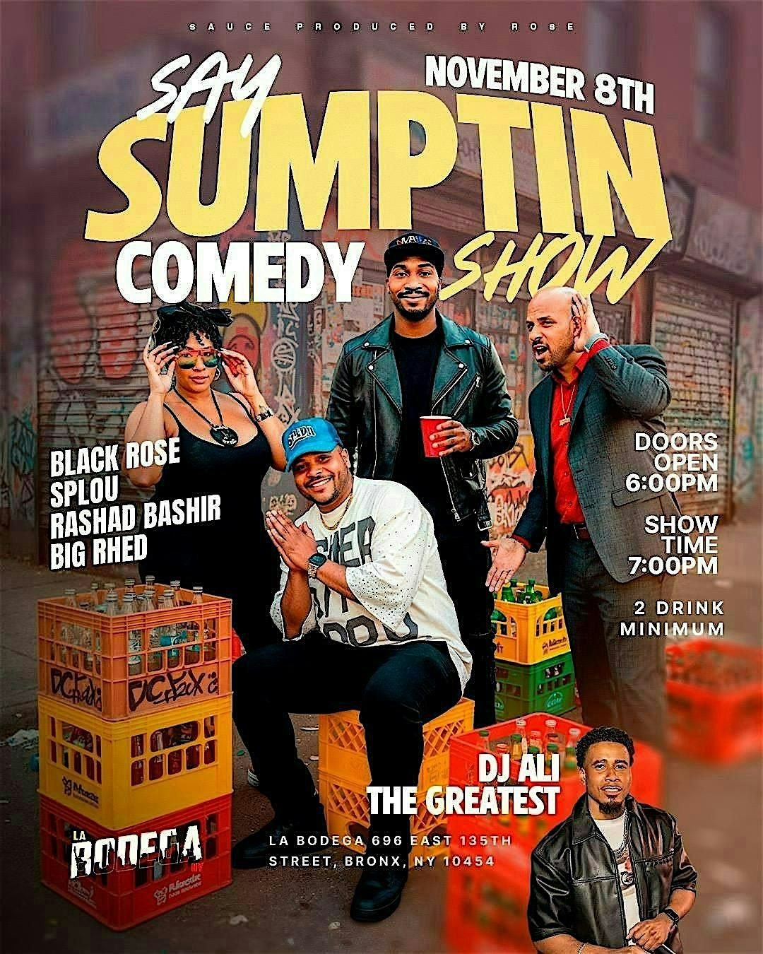 Say Sumptin’ Comedy Vol. 5, 8 November | Event in The Bronx | AllEvents