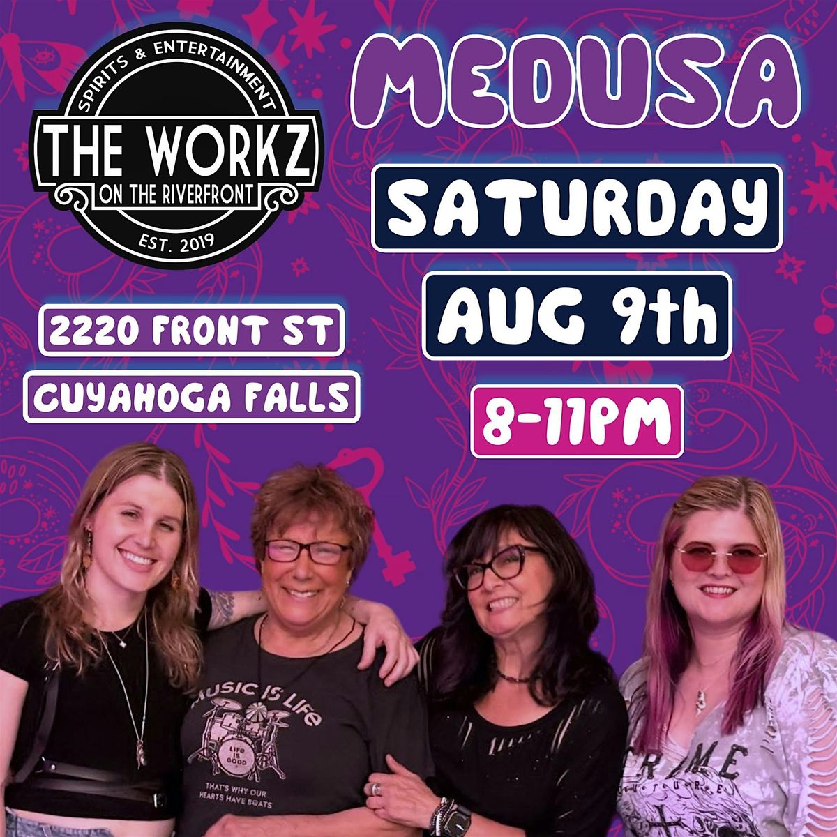MEDUSA (ALL FEMALE LIVE MUSIC), 9 August | Event in Cuyahoga Falls | AllEvents