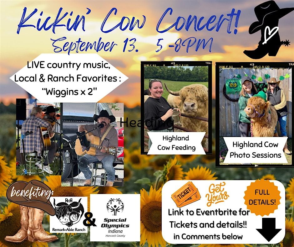 Kickin' Cow Concert to Benefit Special Olympics of Hancock County & more!, 13 September | Event in Cleveland