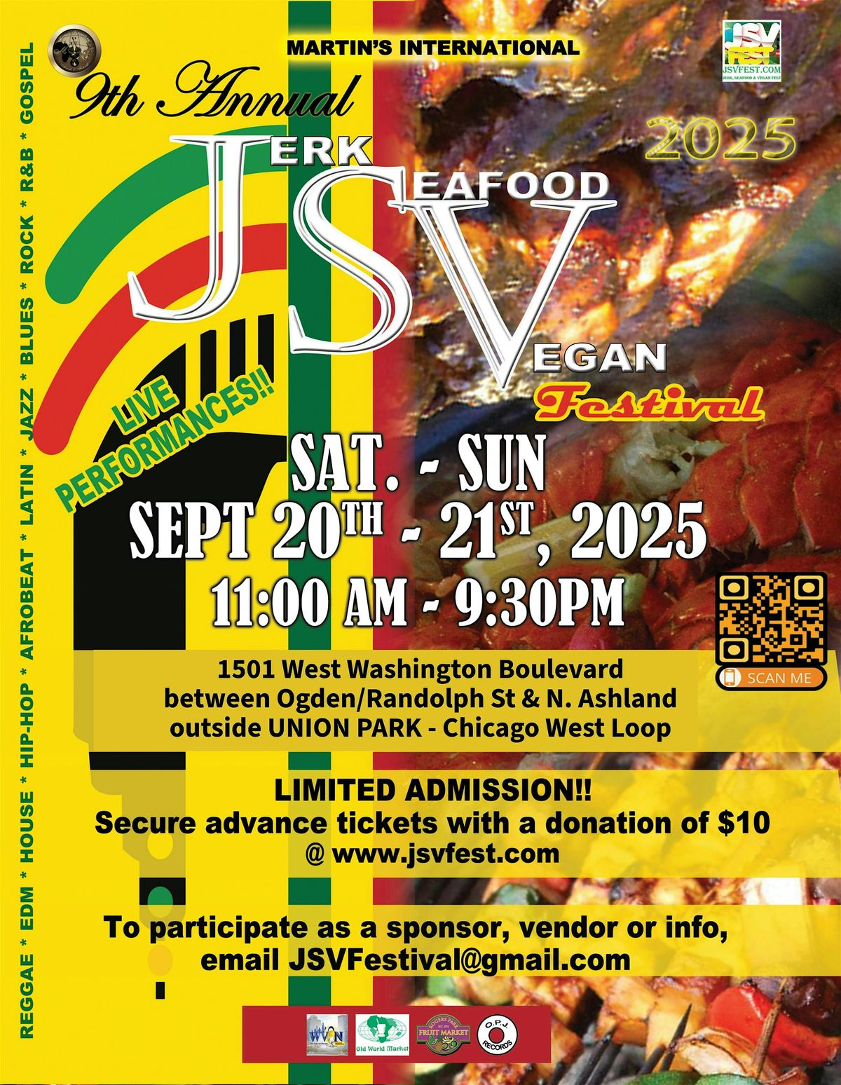 JSVFest (Jerk, Seafood & Vegan Festival), 20 September | Event in Chicago | AllEvents