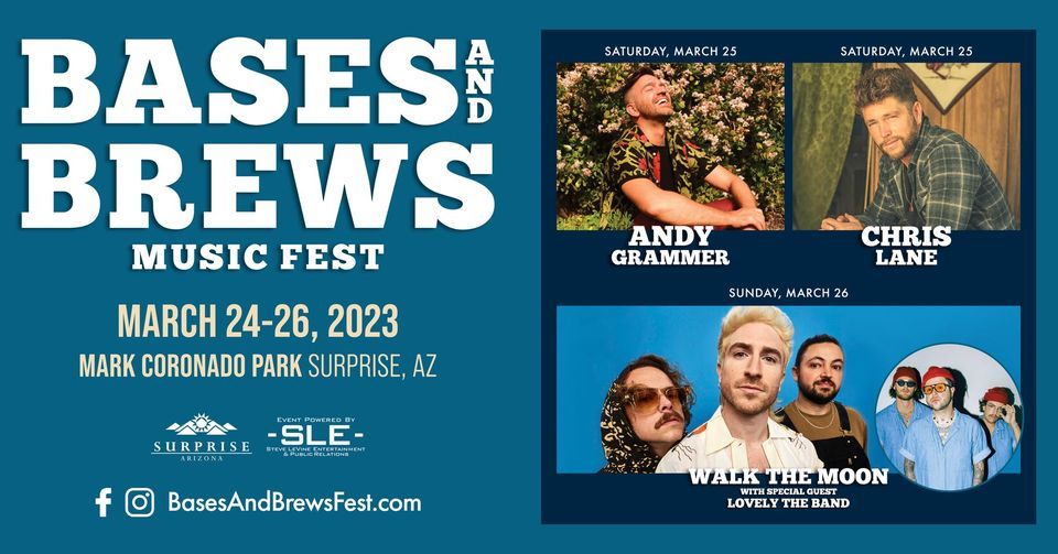 Andy Grammer at Bases and Brews Music Fest, Mark Coronado Park Surprise