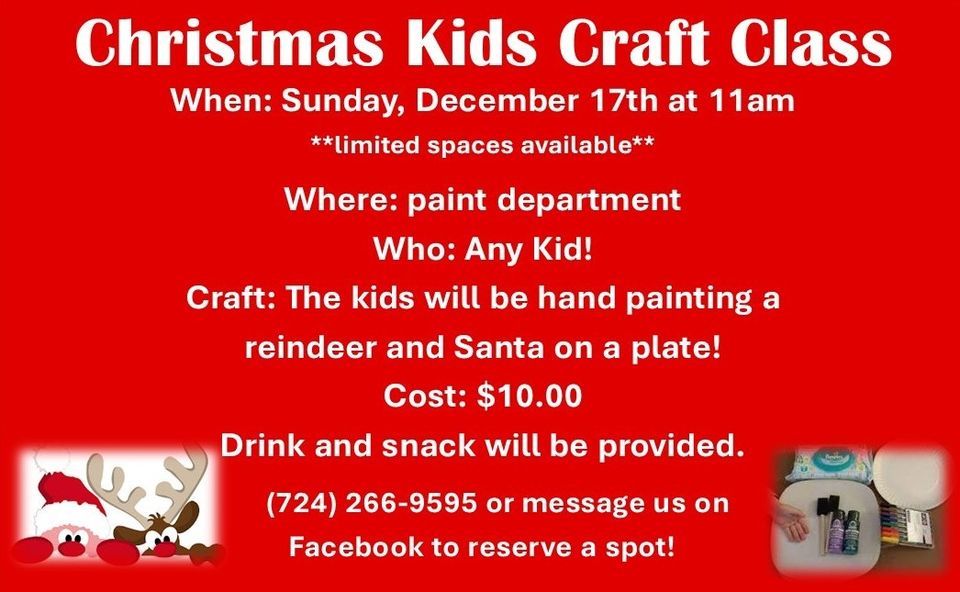 Christmas Kids Craft Class, Ambridge Do It Best Home Center, December