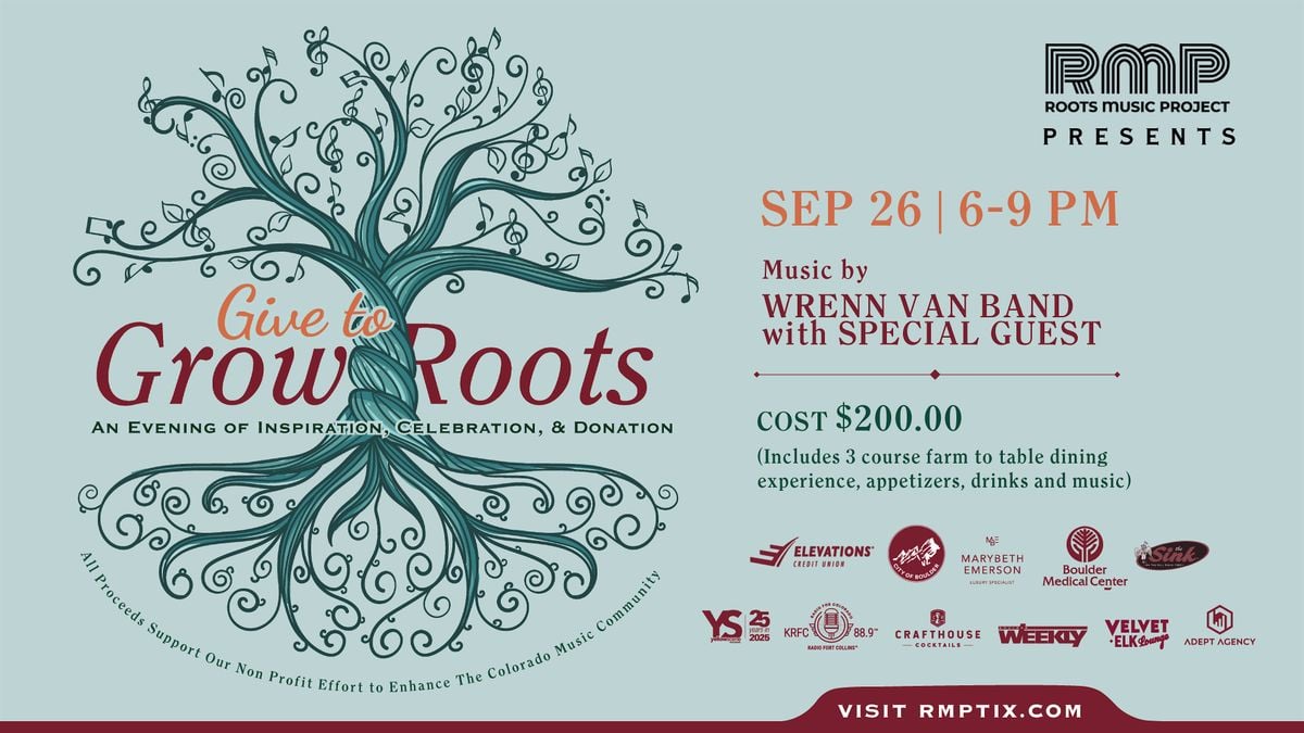 "Give To Grow Roots" An Evening of Inspiration, Celebration and Donation, 26 September | AllEvents