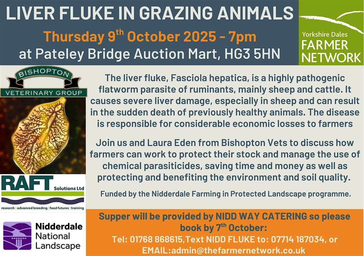 LIVER FLUKE IN GRAZING ANIMALS, 9 October | Event in Harrogate | AllEvents
