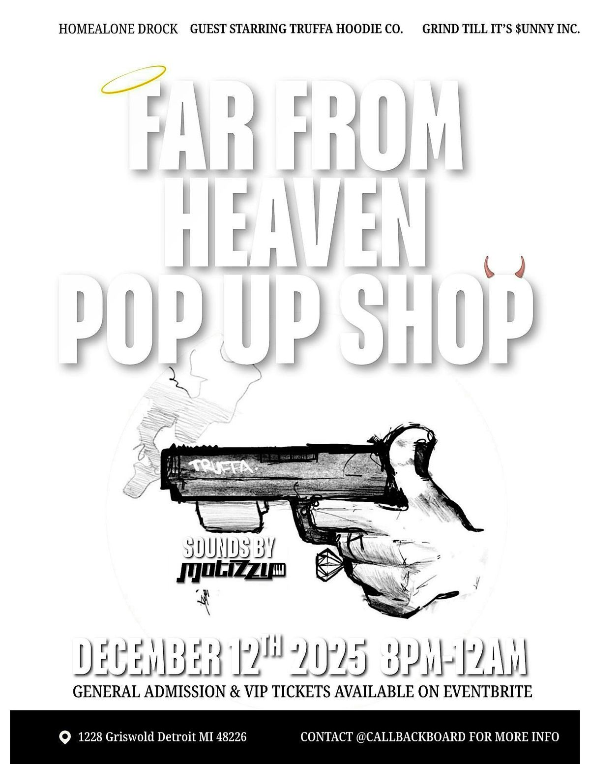 Homealone Drock “Far From Heaven” Pop-Up Shop, 12 December | Event in Detroit | AllEvents