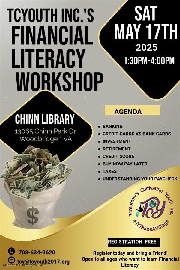 TCYouth Inc.'s FINANCIAL LITERACY WORKSHOP, 17 May | Event in Woodbridge | AllEvents