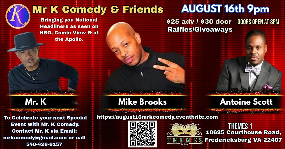 August Sunset Comedy show by MrKcomedy AUG 16th at Themes Event Center, 16 August | Event in Fredericksburg