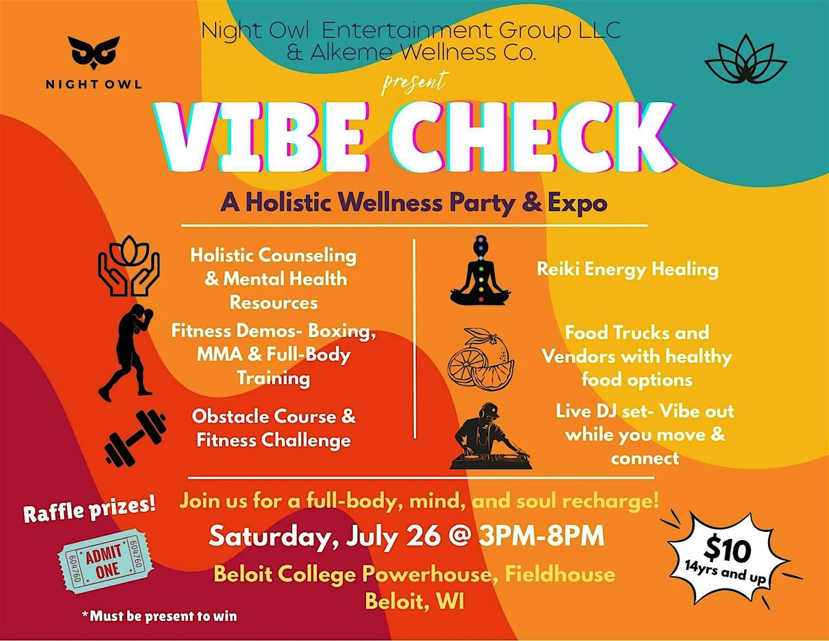 VIBE CHECK - A Holistic Wellness Party & Expo ✨✨✨ | Event in Beloit | AllEvents