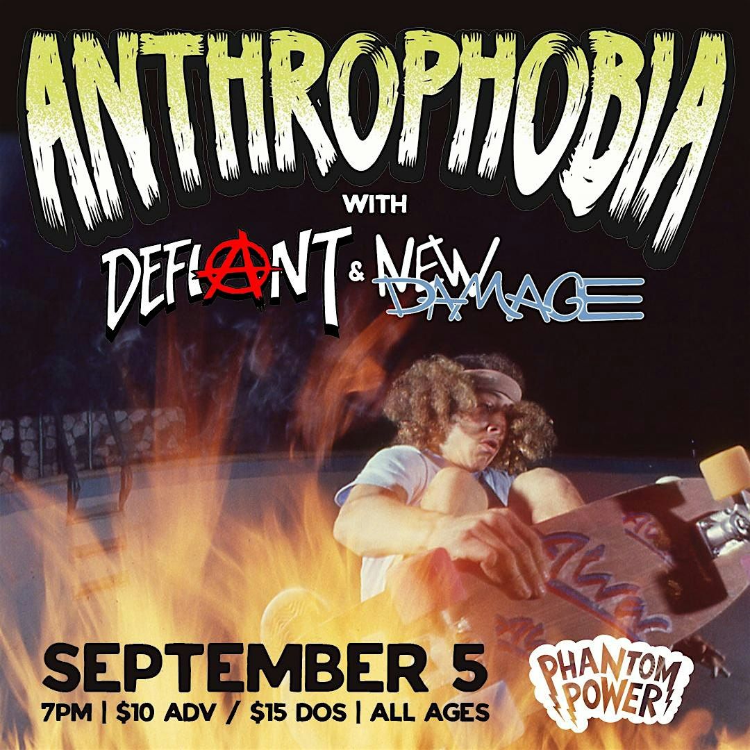 Anthrophobia w. Defiant & New Damage, 5 September | Event in Millersville | AllEvents