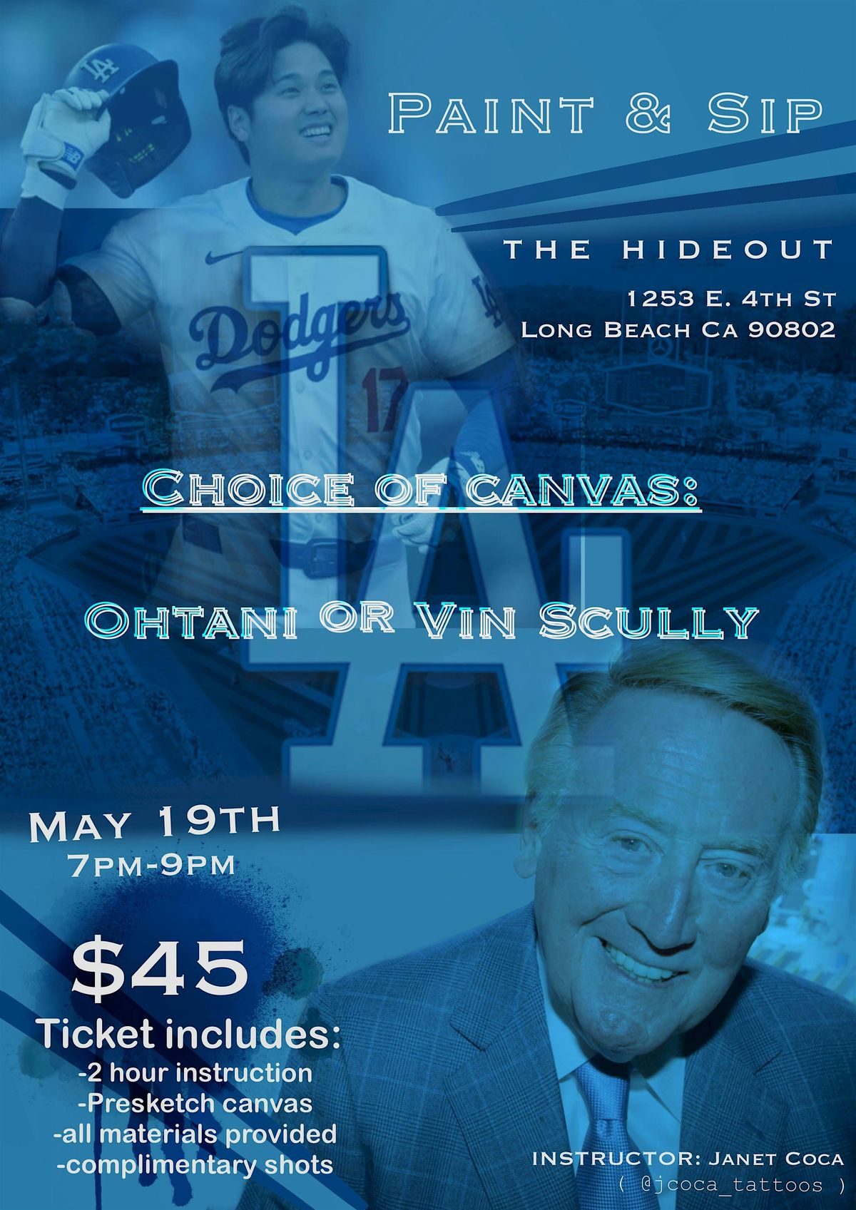 Sip & Paint / Dodger Game, 19 May | Event in Long Beach | AllEvents