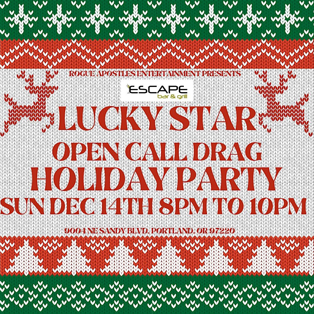 Lucky Star Open Call Drag Holiday Party At Escape Bar & Grill, 14 December | Event in Portland | AllEvents