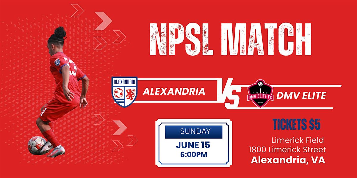 Alexandria Reds NPSL vs. DMV Elite, 15 June | Event in Alexandria | AllEvents