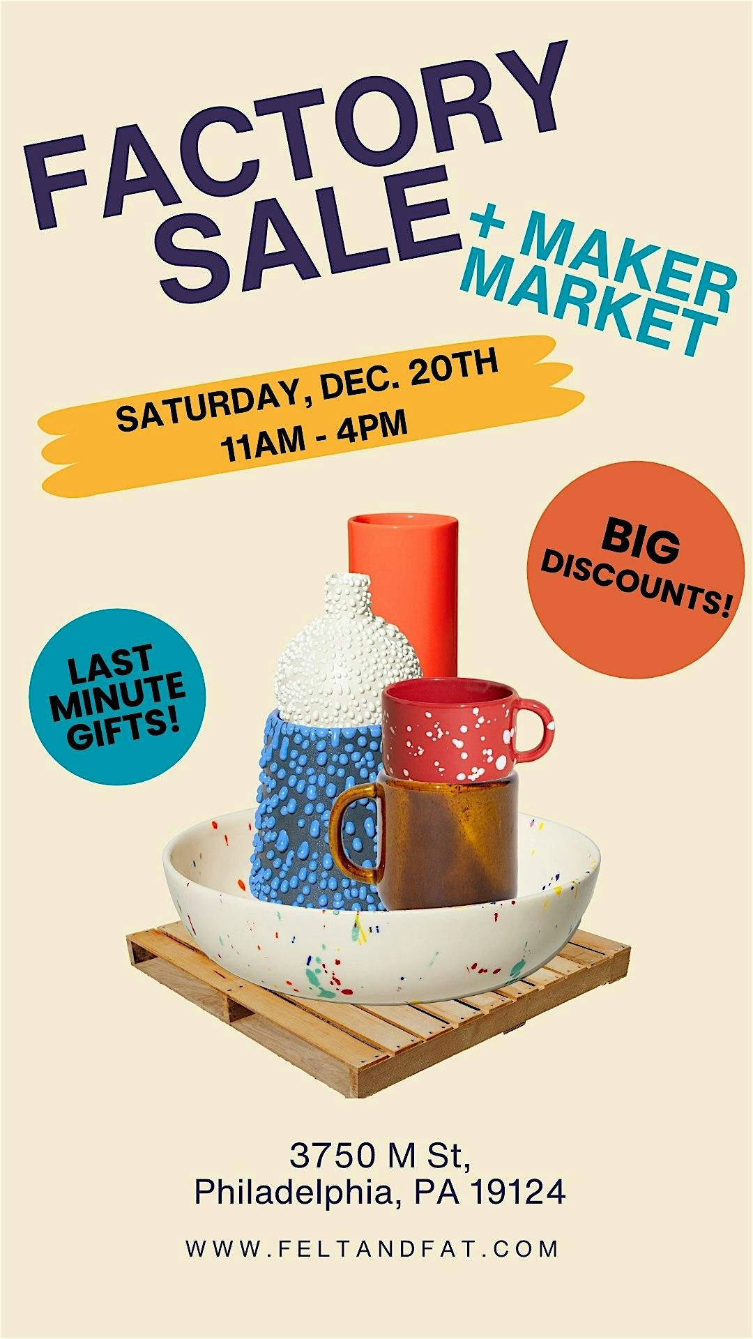 Felt+Fat Factory Sale & Maker Market, 20 December | Event in Philadelphia | AllEvents