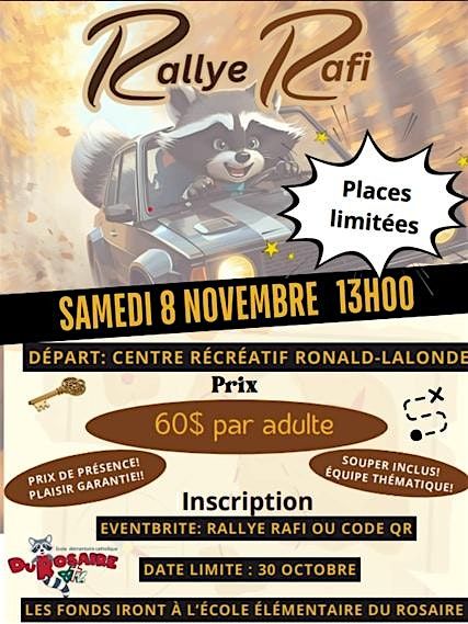 Rallye Rafi, 8 November | Event in Saint-Pascal-Baylon | AllEvents