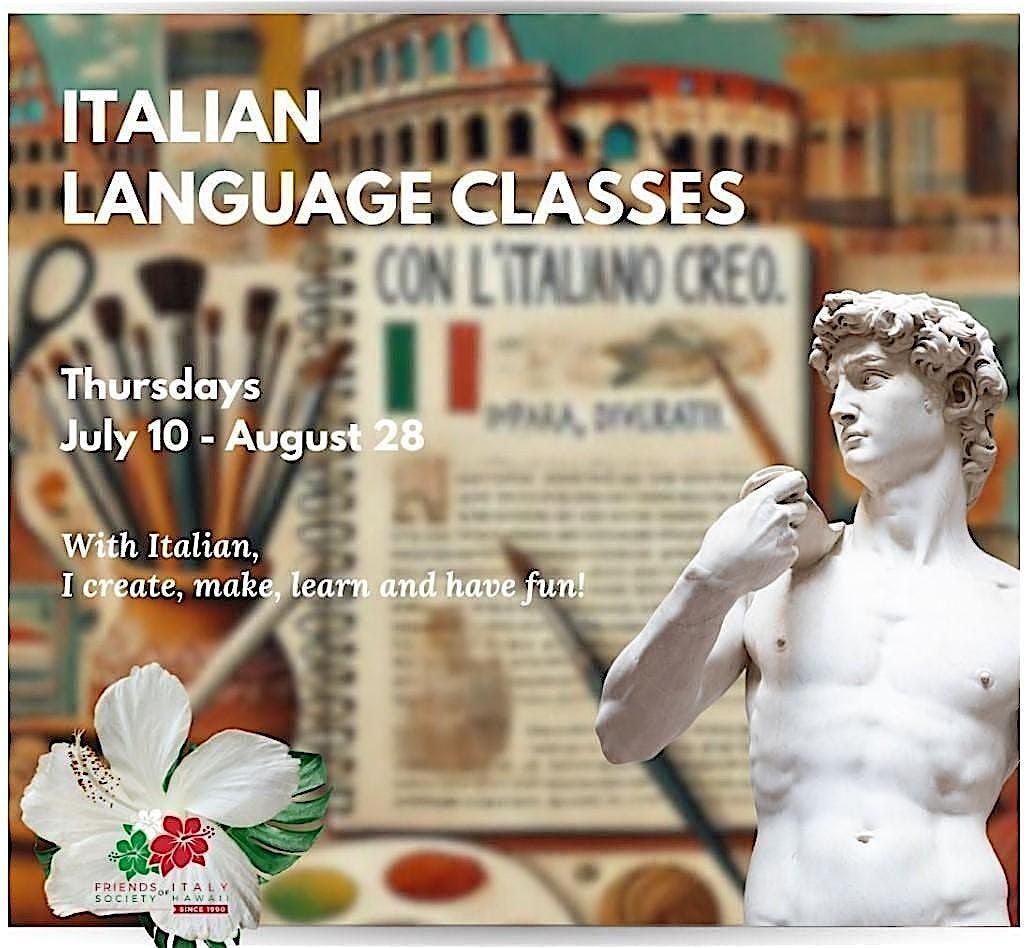 Language class: With Italian, I create -- Make, learn, have fun! (Summer), 10 July | Event in Honolulu | AllEvents