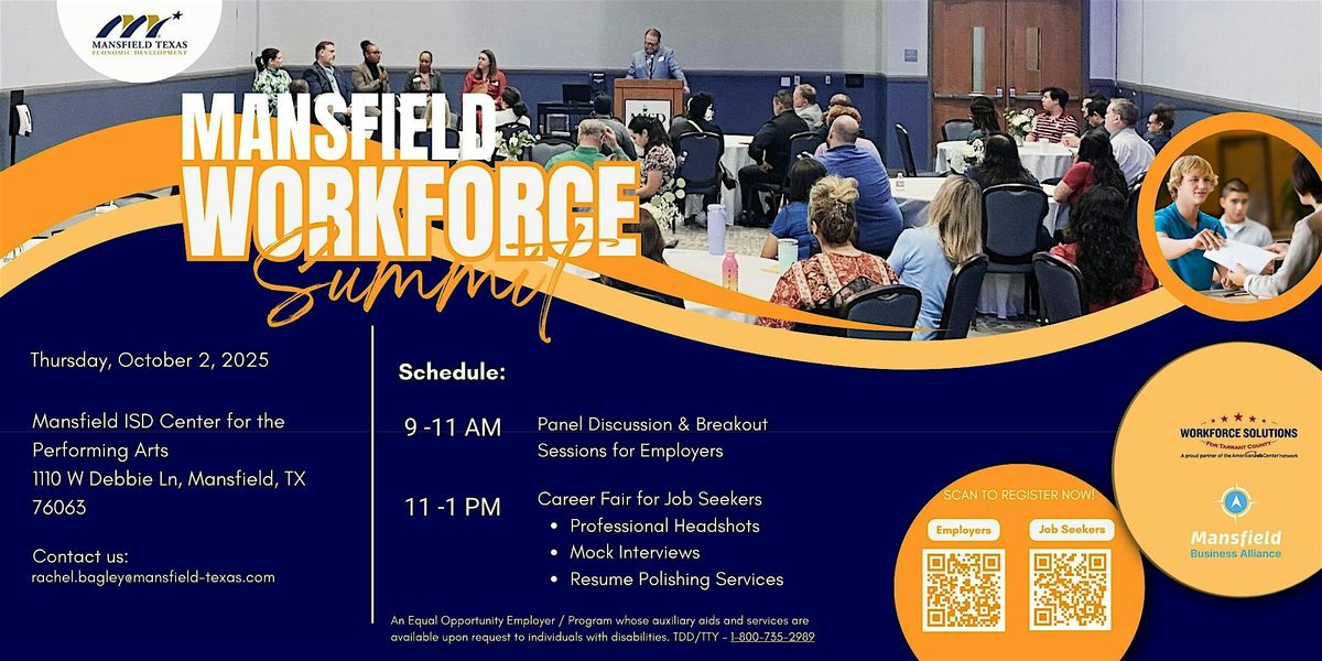 Mansfield Workforce Summit 2025, 2 October | Event in Mansfield | AllEvents