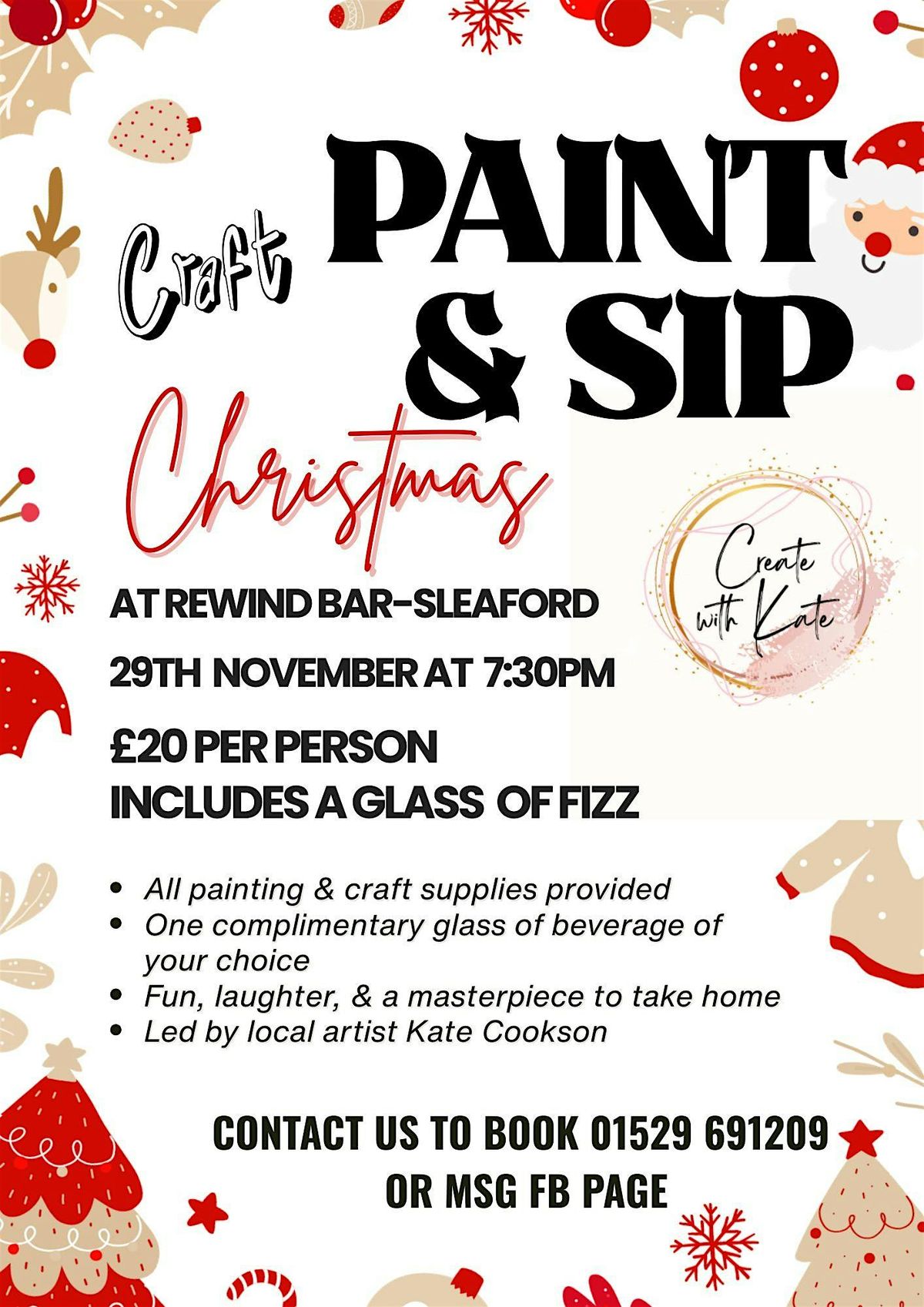 Paint & Sip Christmas, 29 November | Event in Sleaford | AllEvents