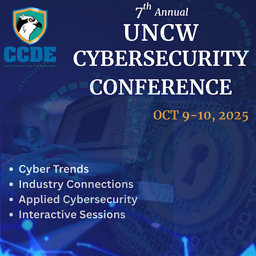 7th Annual UNCW Cybersecurity Conference, 9 October | Event in Wilmington | AllEvents