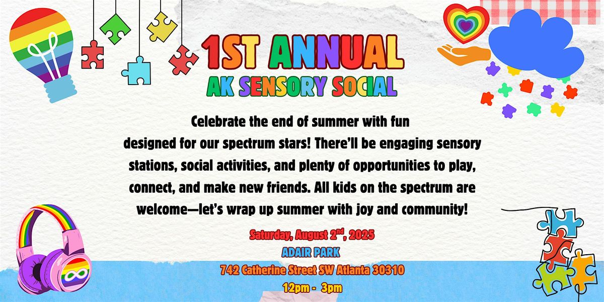 1ST ANNUAL AK SENSORY SOCIAL, 2 August | Event in Atlanta | AllEvents