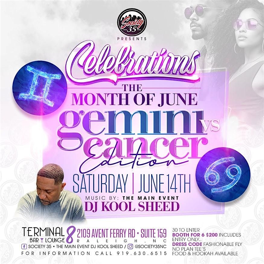Celebrations: The Month of June "Gemini vs Cancer" Edition, 14 June | Event in Raleigh | AllEvents