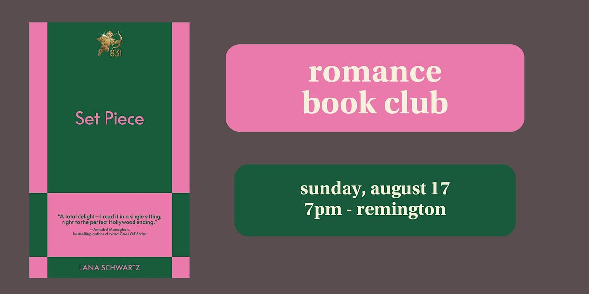 Romance Book Club: "Set Piece" by Lana Schwartz | Event in Baltimore | AllEvents