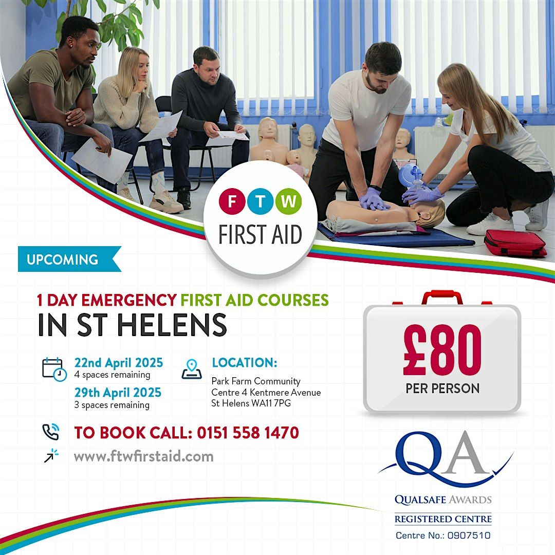 1 Day Emergency First Aid Course, 21 July | Event in Skelmersdale | AllEvents
