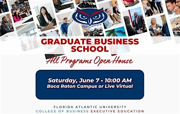 Graduate Business All Programs Open House, 7 June | Event in Boca Raton | AllEvents