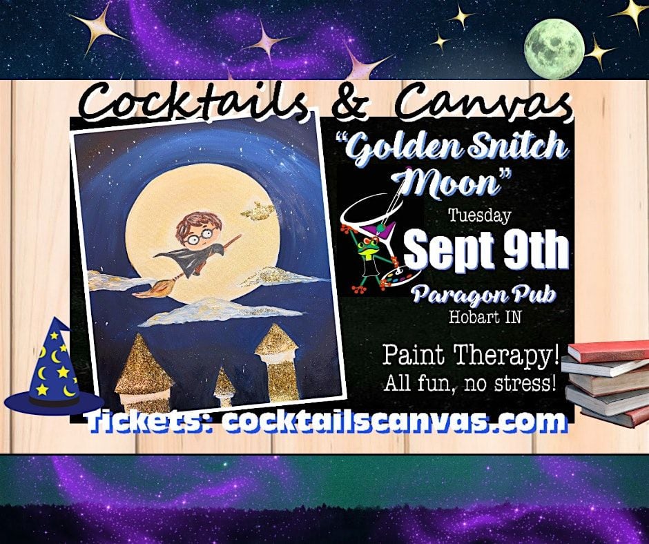 "Golden Snitch Moon" Cocktails and Canvas Fall Paint and Sip Social Event, 9 September | AllEvents