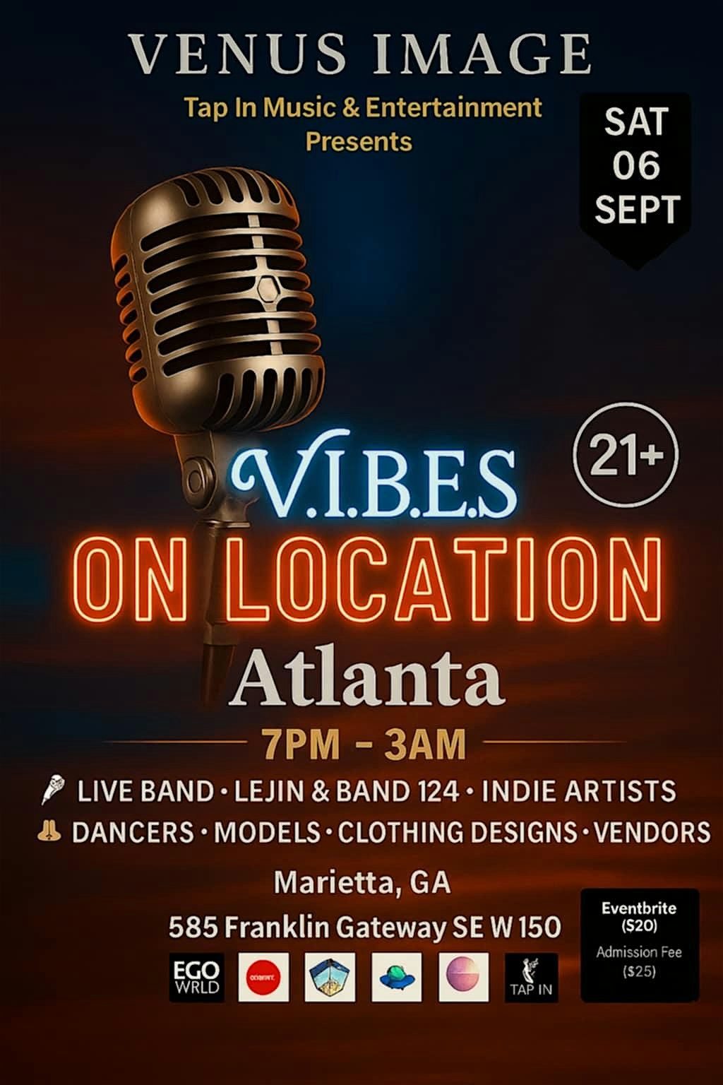 V.IB.E.S On Location: ATLANTA, 6 September | Event in Marietta | AllEvents