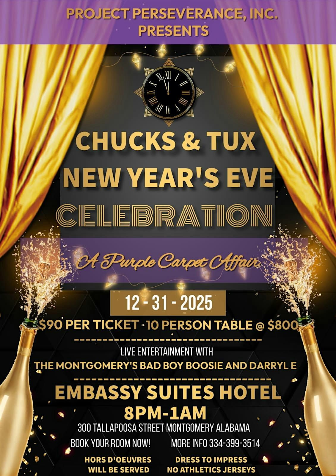 2025 New Year's Eve Celebration - Tux and Chucks, 31 December | Event in Montgomery | AllEvents