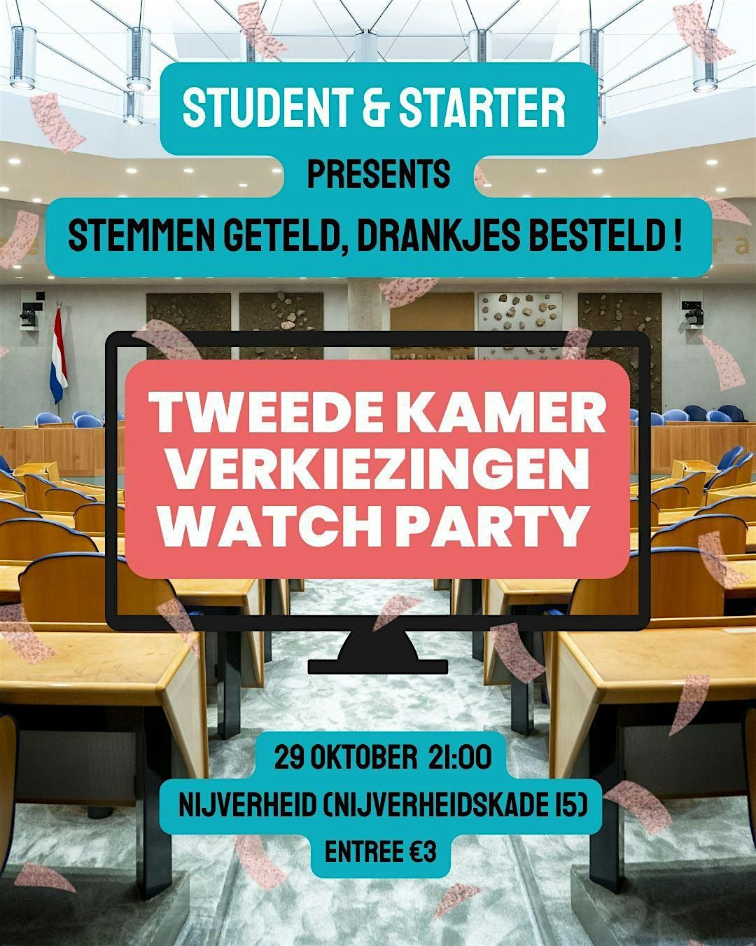 Tweedekamer watchparty, 29 October | Event in Utrecht | AllEvents