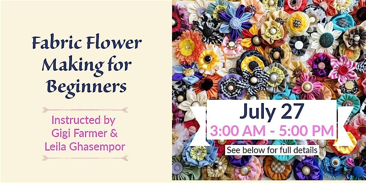 Kanzashi Fabric Flower Workshop, 24 August | Event in Mountain View | AllEvents