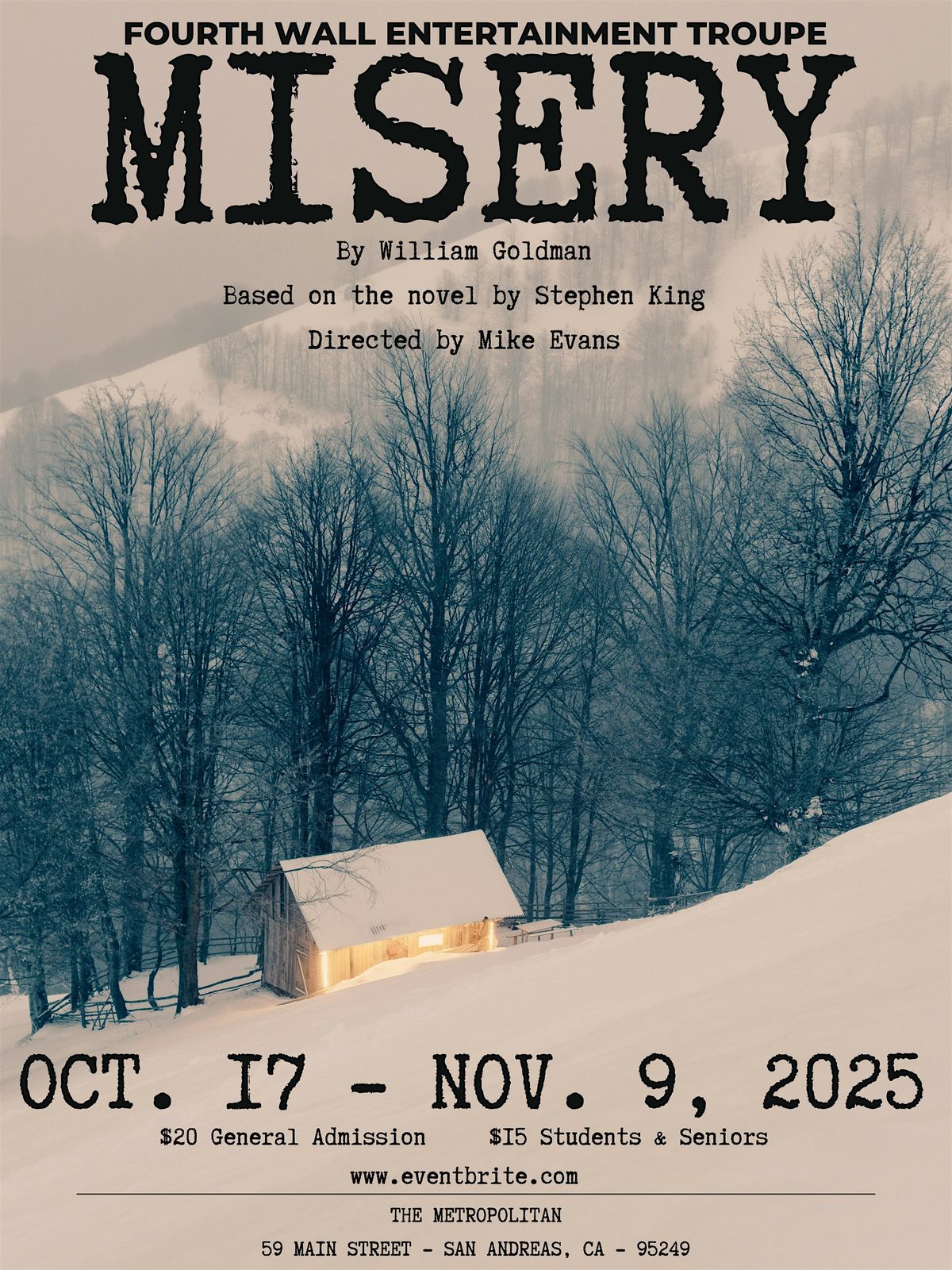 Misery, 17 October | Event in San Andreas | AllEvents