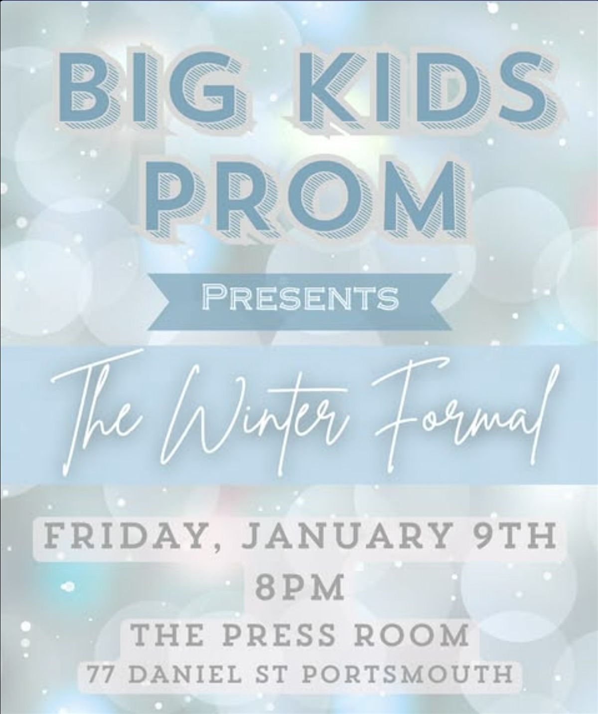 Big Kids Prom Presents: The Winter Formal, 9 January | Event in Portsmouth | AllEvents