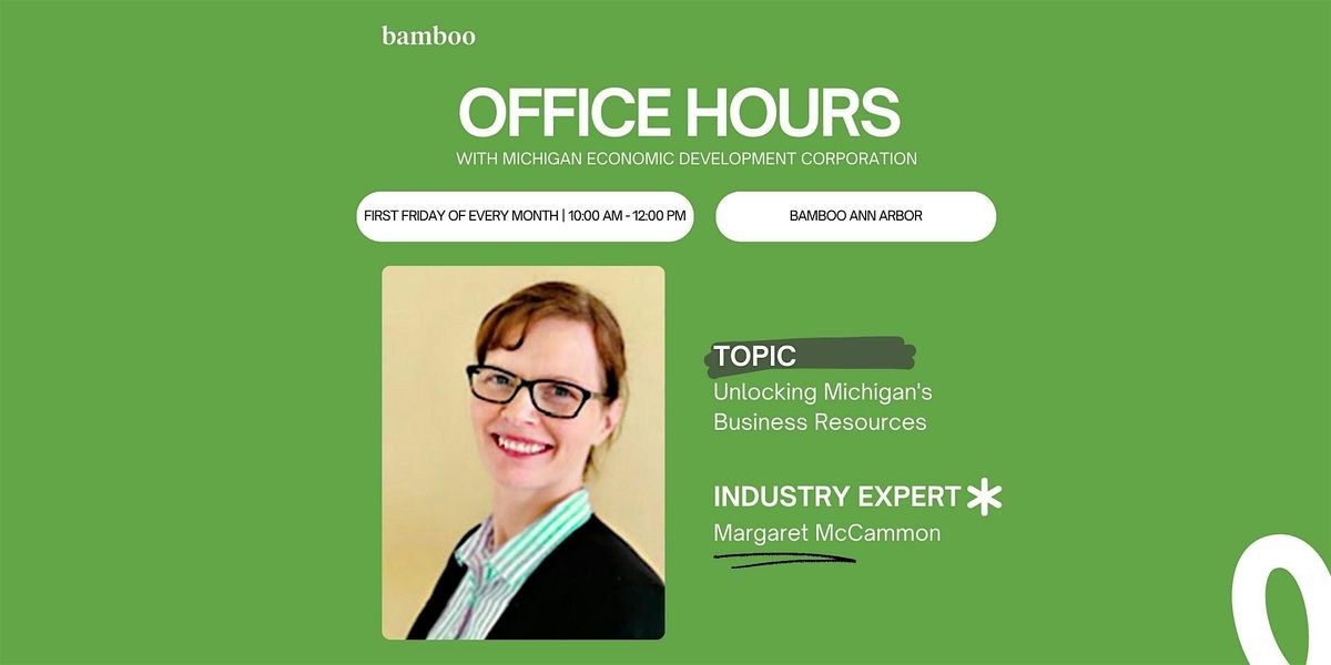 Office Hours with Margaret McCammon of MEDC | Event in Ann Arbor | AllEvents