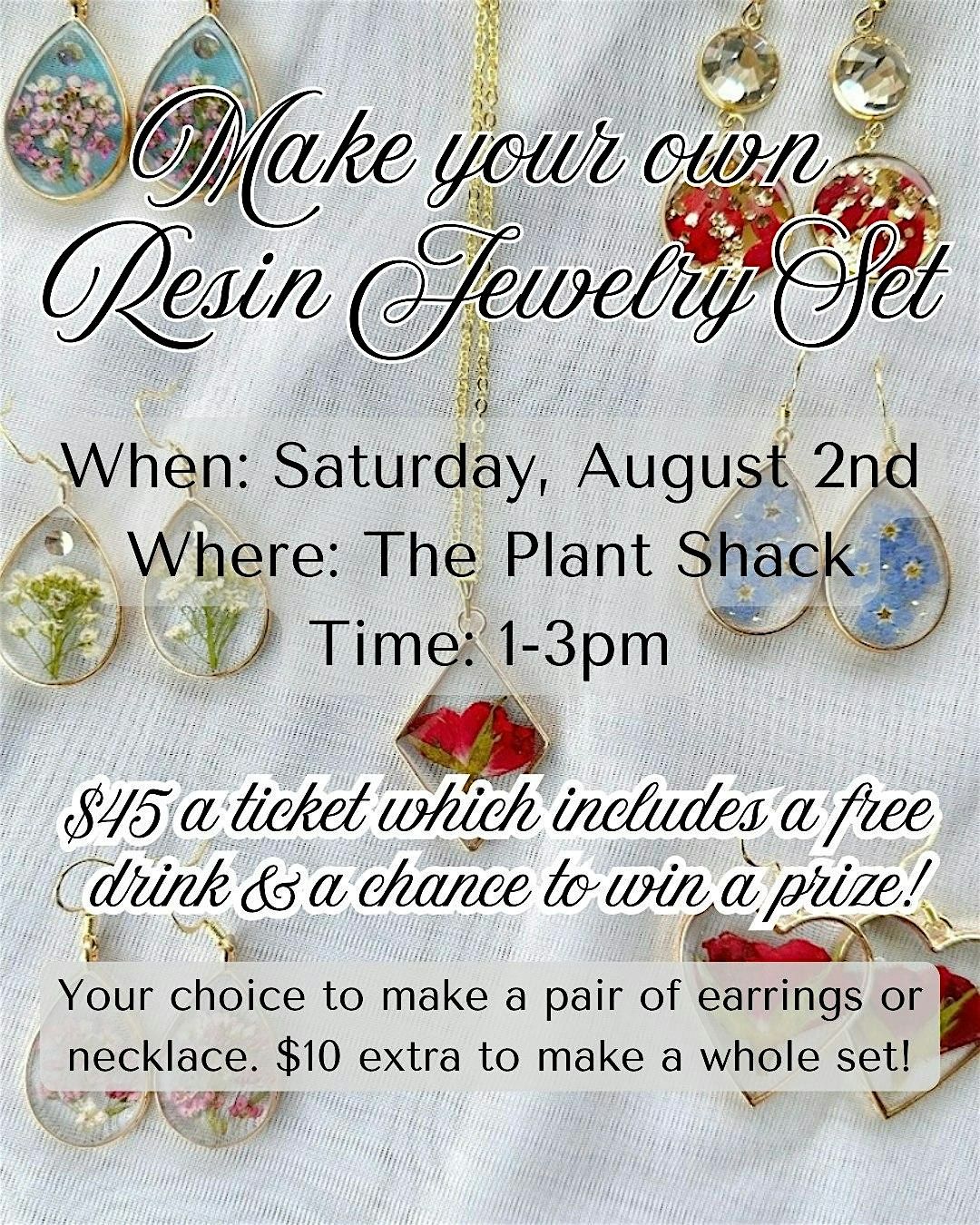 Make your own Resin Jewelry, 2 August | Event in Cocoa | AllEvents